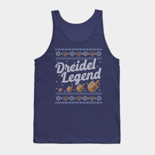 Funny Ugly Hanukkah Sweater, Dreidel Legend Tank Top